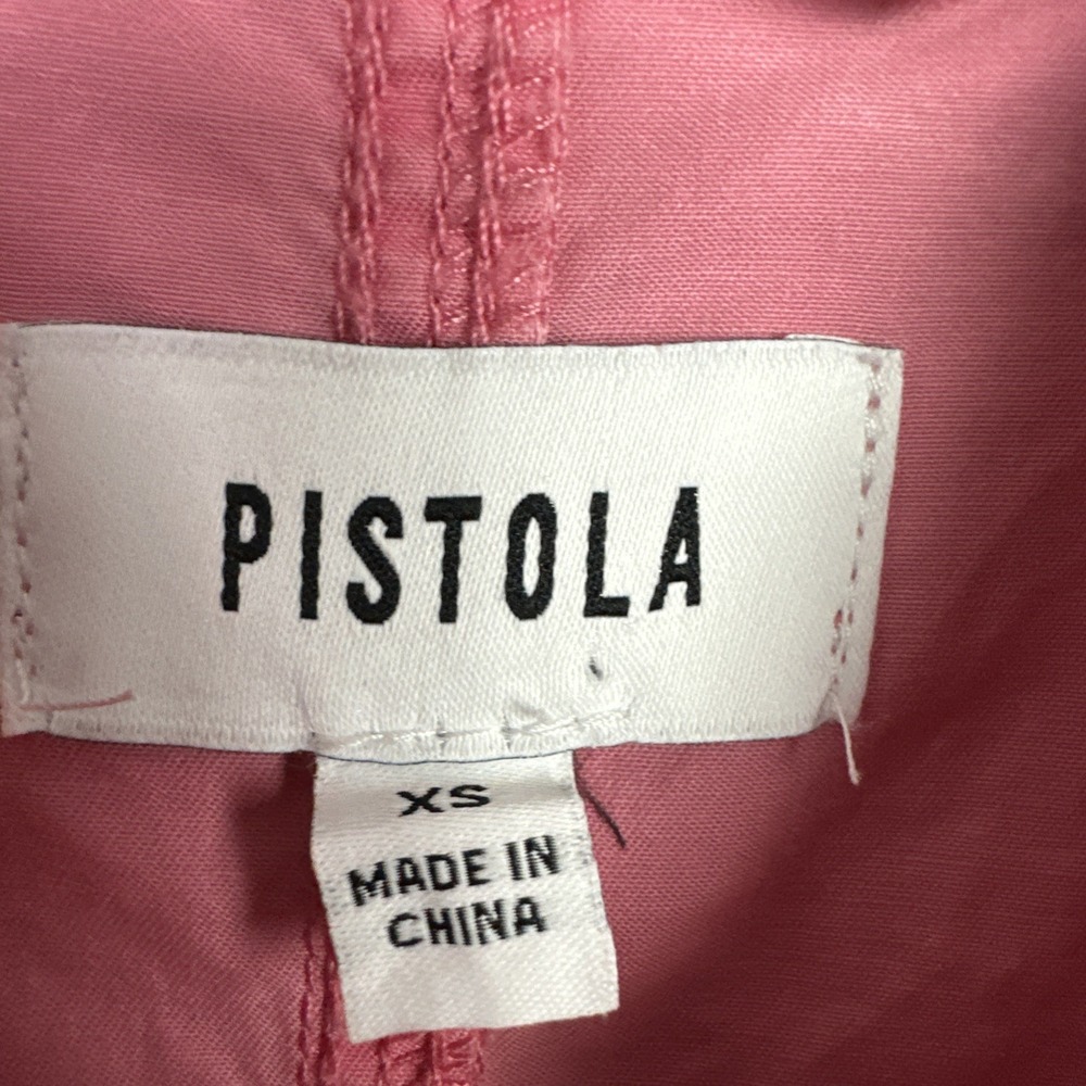Pistola Meg‎ Romper Size XS Flamingo Pink Zip Front Shorts Short Sleeve Women's - Picture 2 of 8